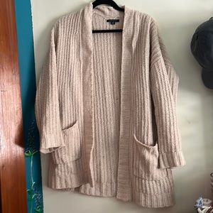 Long American eagle cream sweater cardigan